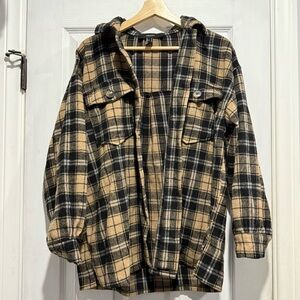Plaid Button-Up Shacket